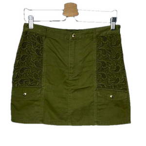 Juicy Couture Army Green Cotton Skirt